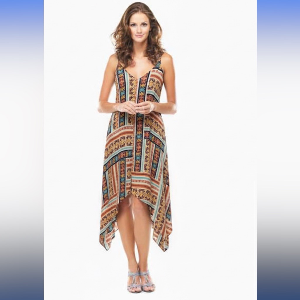 Design Lab Asymmetrical Dress Multi Color Design